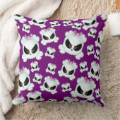 ガーリーなSkullz クッション (ブランケット)