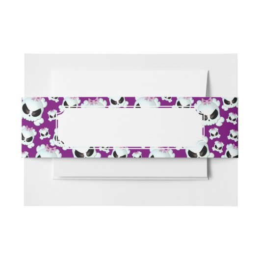 ガーリーなSkullz 招待状ベリーバンド (正面例)