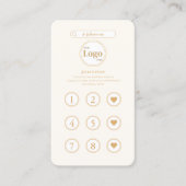 ガーリーアイボリーホワイトインインスパイアスタグラムロイヤリティカード 名刺 (正面)