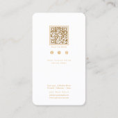 ガーリーアイボリーホワイトインインスパイアスタグラムロイヤリティカード 名刺 (裏面)