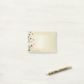 ガーリーエレガントスタイリッシュ花・真珠 – パーソナライズされた ポストイット (デスク上)