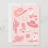 ガーリーカウガール ファーストバースデー招待状 招待状 (裏面)