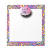 ガーリーカラフルお尻ドードレスファンタジードー忘れド ノートパッド (正面)