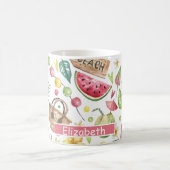 ガーリーカラフルビーチリラックス コーヒーマグカップ (中央)