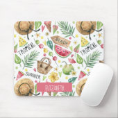 ガーリーカラフルビーチリラックス マウスパッド (マウス)