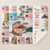 ガーリーカラフル20写真最高の友人モダンシンプル シェルパブランケット (正面(横))