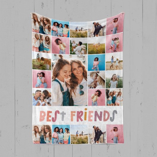 ガーリーカラフル20写真最高の友人モダンシンプル シェルパブランケット