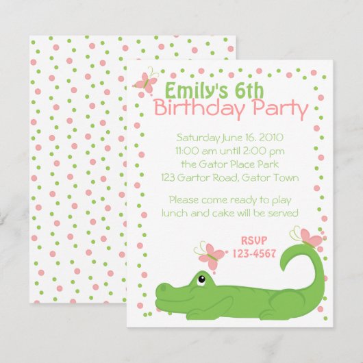 ガーリーガトー 招待状 (正面/裏面)