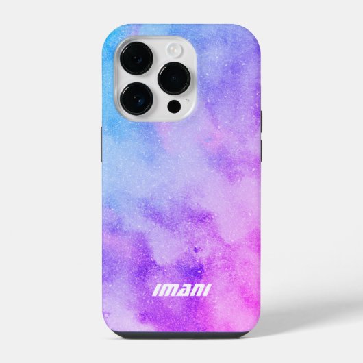 ガーリーギャラクシー・SF 名前デザイン iPhoneケース (裏面)