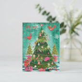 ガーリークリスマスツリー |ホリデーフォトカード シーズンポストカード (スタンド正面)