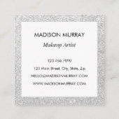 & ガーリーグラムグレーシルバーグリッタースパークルモノグラム スクエア名刺 (裏面)