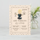 ガーリーグリッターのおもしろい誕生日 招待状 (スタンド正面)