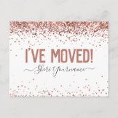 ガーリーグリッターを移動しましパーソナライズされたた ポストカード (正面)