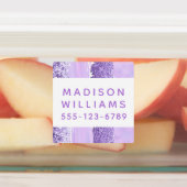 ガーリーグリッターシックモダンパーソナライズされた防水 ラベル (貼付)