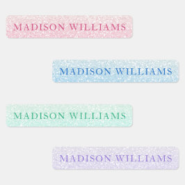 ガーリーグリッターシッモダンクパーソナライズされた服 ラベル