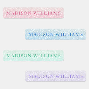 ガーリーグリッターシッモダンクパーソナライズされた服 ラベル