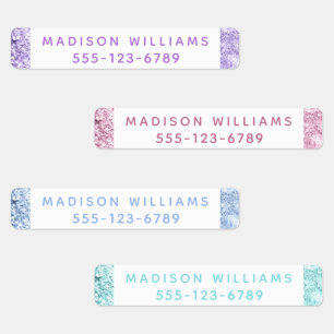 ガーリーグリッターシッモダンクパーソナライズされた服 ラベル