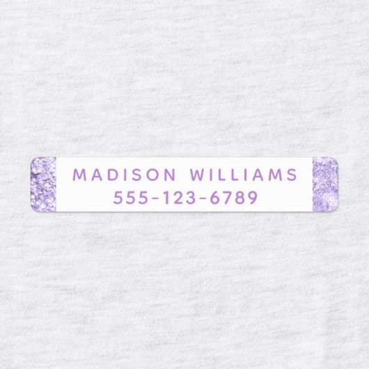 ガーリーグリッターシッモダンクパーソナライズされた服 ラベル (デザイン1)