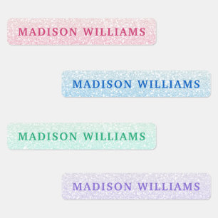 ガーリーグリッターシッモダンクパーソナライズされた服 ラベル