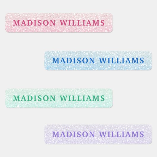 ガーリーグリッターシッモダンクパーソナライズされた服 ラベル (グループ)