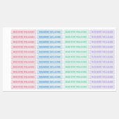 ガーリーグリッターシッモダンクパーソナライズされた服 ラベル (シート)