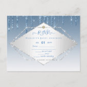 ガーリーグリッタースパークルスこうもりMITVAH RSVP ポストカード (正面)