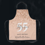 ガーリーグリッタースパークルモダンバースデーエプロン エプロン<br><div class="desc">ガーリーグリッターのモダン輝く誕生日エプロン。コレクションの一部。年齢を大事な行事に合わせて変更</div>