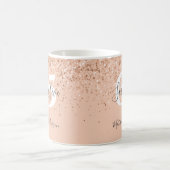 ガーリーグリッタースパークルモダンバースデーコーヒーマグ コーヒーマグカップ (中央)