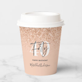 ガーリーグリッタースパーモダンクル40歳の誕生日パーティー 紙コップ