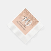 ガーリーグリッタースパーモダンクル40歳の誕生日パーティー 縁ありカクテルナプキン (角)