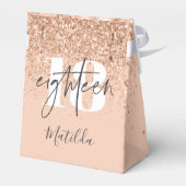 ガーリーグリッタースモダンパークル18th birthday party フェイバーボックス (裏面サイド)