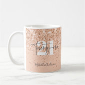 ガーリーグリッタースモダンパークル21歳のパーティー コーヒーマグカップ (左)