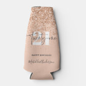 ガーリーグリッタースモダンパークル21歳のパーティー ボトルクーラー (正面)