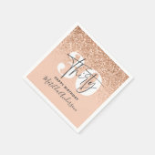 ガーリーグリッタースモダンパークル30歳の誕生日パーティー スタンダードカクテルナプキン (角)