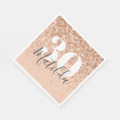 ガーリーグリッタースモダンパークル30歳の誕生日パーティー スタンダードランチョンナプキン (角)