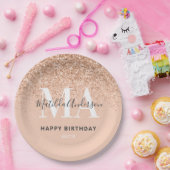 ガーリーグリッターパモダンーティー ペーパープレート (パーティー)