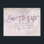 ガーリーグリッターピンクチエレガントックバラ結婚金ゴールド 案内ポストカード<br><div class="desc">グリッターガーリーのピンクのシックなエレガントバラ金ゴールド結婚式は、日付のはがきを除いては終わりだ。</div>