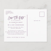 ガーリーグリッターピンクチエレガントックバラ結婚金ゴールド 案内ポストカード (裏面)