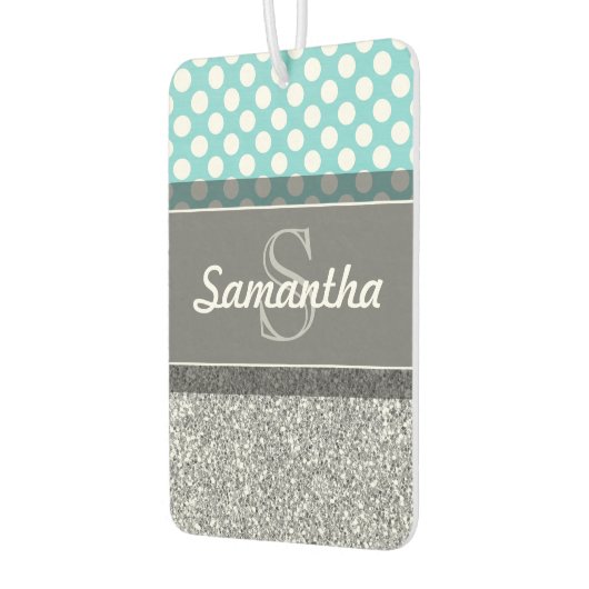 ガーリーグリッタープリントパターカスタムン（モノグラム） カーエアーフレッシュナー (左)