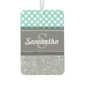 ガーリーグリッタープリントパターカスタムン（モノグラム） カーエアーフレッシュナー (裏面)