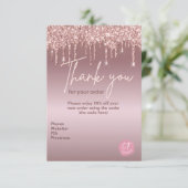 ガーリーグリッター事業マーケティング サンキューカード (スタンド正面)