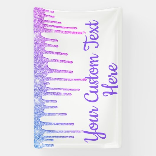 ガーリーグリッター誕生日パーティー写真ブースおもしろいプロップ 横断幕 (縦)