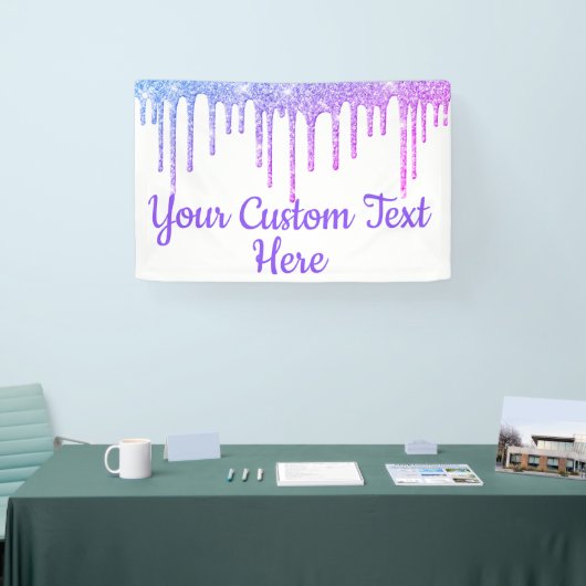 ガーリーグリッター誕生日パーティー写真ブースおもしろいプロップ 横断幕 (トレードショー)