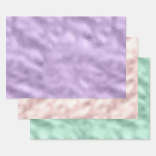 ガーリーグロムパープル ラッピングペーパーシート (セット)