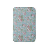 ガーリーコテージブルーフローラ バスマット (正面縦)