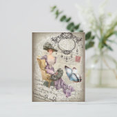 ガーリーシャンデリアビクトリアンヴィンテージ ポストカード (スタンド正面)