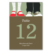 ガーリーシューズ図解入りの、写真付きの結婚&スニーカー(迷彩柄) テーブルナンバー (裏面)
