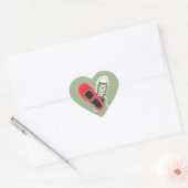 ガーリーシューズ&スニーカー結婚ハートズ(迷彩柄) ハートシール (封筒)