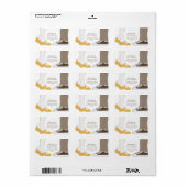 ガーリーシューズ&スニ図解入りの、写真付きのア結婚ズ ラベル (フルシート)