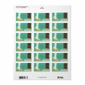 ガーリーシューズ&ス図解入りの、写真付きのニーカー結婚ズ（ミント） ラベル (フルシート)